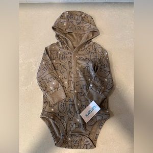 NWT Carter’s long sleeve hooded bodysuit. One out of 2 piece set available